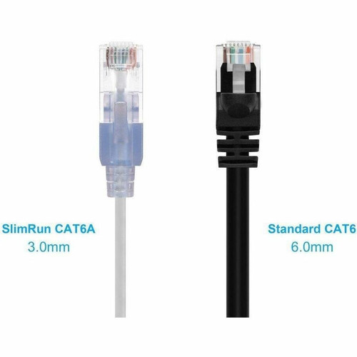 Monoprice SlimRun Patch UTP Category 6a Network Cable - 2 ft (0.61 m) Category 6a Network Cable for Network Device - First End: 1 x - (29427)