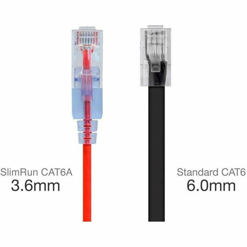 Monoprice SlimRun Patch UTP Category 6a Network Cable - 2 ft (0.61 m) Category 6a Network Cable for Network Device - First End: 1 x - (29429)