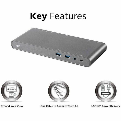 Monoprice 29434 Docking Station - for Monitor, Notebook, Computer, Smartphone, Tablet, Headset, Speaker - Charging Capability - 75 W - (29434)