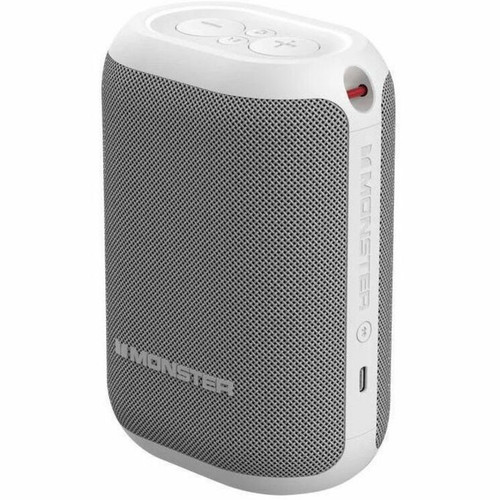 Monster DNA One Portable Bluetooth Speaker System - 10 W RMS - White - Battery Rechargeable (2MNBD1115W9L2)