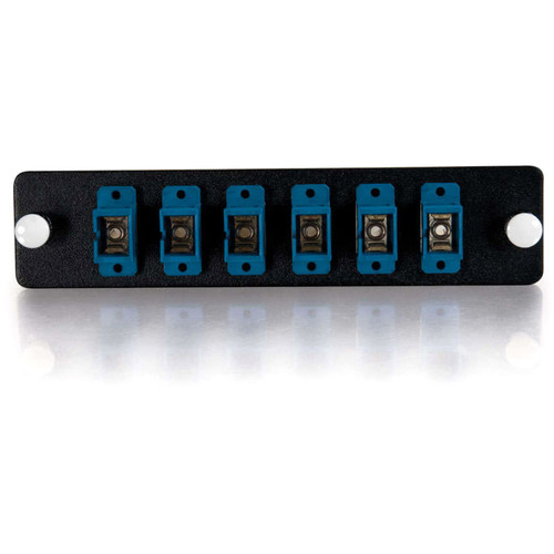 C2G Quiktron Q-Series 6-Port Fiber Optic Patch Panel - 6 x SC - 6 Port(s) - 6 x RJ-11 - 6 x - Blue, Black (31110)