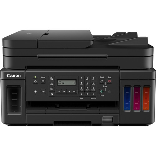 Canon PIXMA G7020 Wired & Wireless MegaTank Inkjet Multifunction Printer - Color - Copier/Fax/Printer/Scanner - 4800 x 1200 dpi Print (Fleet Network)