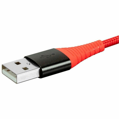 Monoprice AtlasFlex Charge & Sync Micro-USB-B/USB-A Data Transfer Cable - 3 ft (0.91 m) Micro-USB-B/USB-A Data Transfer Cable - Red (31194)