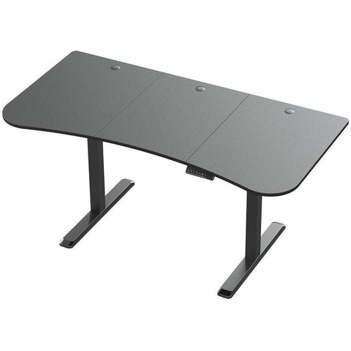 Monoprice 31290 Sit-Stand Single Motor Height Adjustable Desk Frame - Electric - Black - T-Shaped Base - 164 lb Capacity
