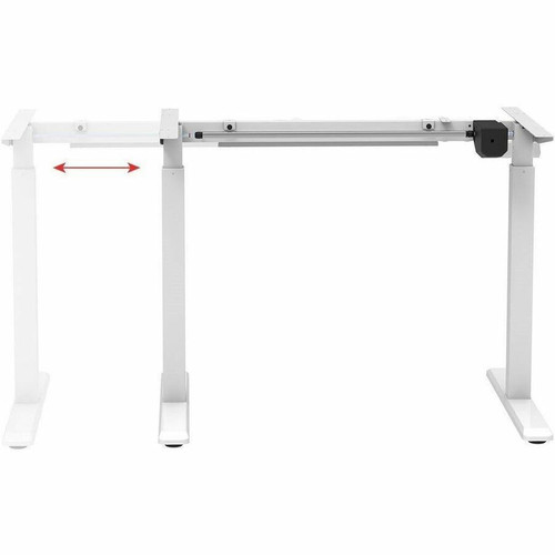 Monoprice 31291 Sit-Stand Single Motor Height Adjustable Table Desk Frame - Electric - White - 165 lb Capacity