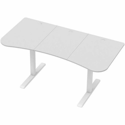 Monoprice 31291 Sit-Stand Single Motor Height Adjustable Table Desk Frame - Electric - White - 165 lb Capacity