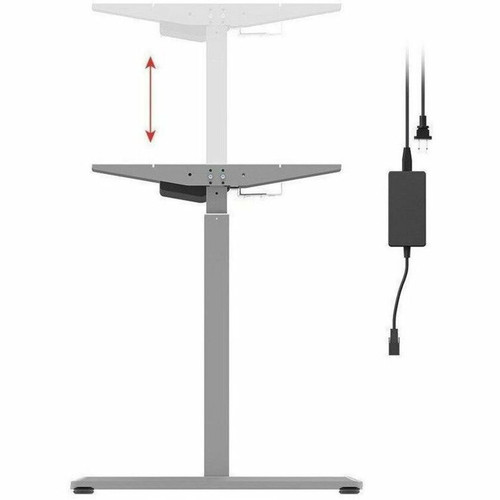 Monoprice 31292 Electric Sit-Stand Height Adjustable Desk Frame - Single Motor - 165 lb Capacity - Gray
