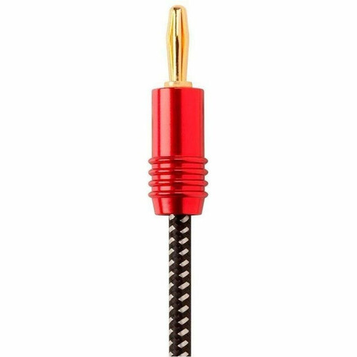 Monoprice Speaker Wire, Braided with Banana Plugs, 2-Conductor, 14AWG, 10ft, 2 Pack - 10 ft (3.05 m) Audio Cable for Speaker - First 1 (34309)