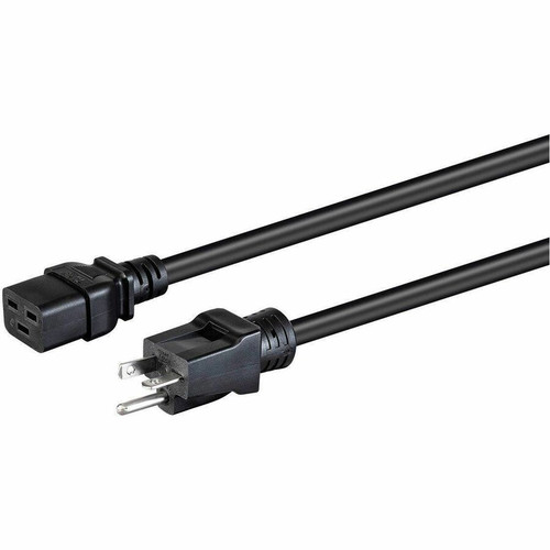 Monoprice Standard Power Cord - 12 Gauge - 125 V / 20 A - Black - 6 ft (1.83 m) Cord Length - NEMA 5-20P / IEC 60320 C19 - Heavy Duty (Fleet Network)