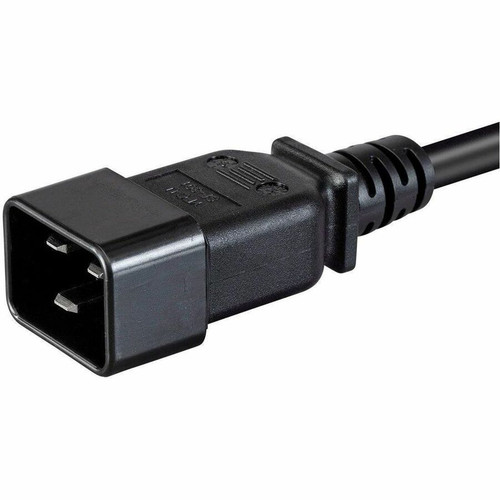 Monoprice 35117 Standard Power Cord - Heavy Duty 12 Gauge 20A 125V - 2 ft Black IEC C20 to 2x C19 - ETL Rated