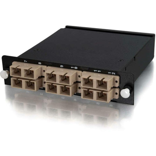 C2G Q-Series 12-Strand MTP/MPO-SC Multimode 50/125 Module - 12 x MTP/MPO, 1 x MTP - 13 Port(s) - 13 x RJ-11 - 1 x MT Port(s) - Plug-in (Fleet Network)