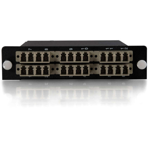 C2G Q-Series Quiktron 24-Port MTP-LC Multimode Network Patch Panel - 24 x MTP - 24 Port(s) - 24 x RJ-11 - 24 x MT Port(s) - Black (39132)
