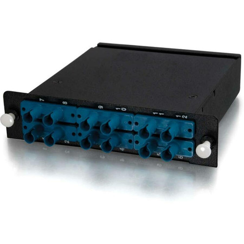 C2G Q-Series 12-Strand MTP/MPO-ST Single-Mode Module - 12 x ST, 1 x MTP - 13 Port(s) - 13 x RJ-11 - 12 x - 1 x MT Port(s) - Black (Fleet Network)