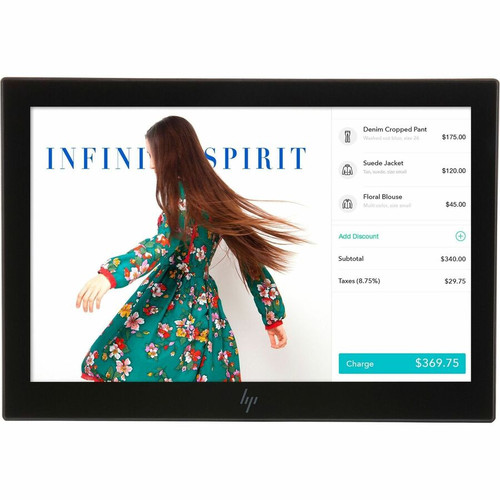 HP Engage One 3F1W9AA 10" Class LED Touchscreen Monitor - 16:10 - 25 ms - 10.1" Viewable - Projected Capacitive - 5 Point(s) Screen - (Fleet Network)