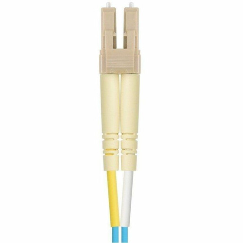 Monoprice Multi-Mode OM4 Fiber Optic Cable - LC-LC UL 2mm 50/125 OFNR Duplex Aqua 3m - 9.8 ft (3 m) Fiber Optic Network Cable for - 2 (41696)
