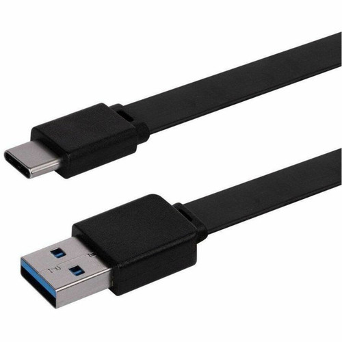 Monoprice Flat USB-C to USB-A 3.2 Gen 1x1 Charge and Sync Cable 5Gbps 3A Black 6ft - 6 ft (1.83 m) USB-C/USB-A Data Transfer Cable - 1 (Fleet Network)