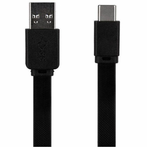 Monoprice Flat USB-C to USB-A 3.2 Gen 1x1 Charge and Sync Cable 5Gbps 3A Black 6ft - 6 ft (1.83 m) USB-C/USB-A Data Transfer Cable - 1 (41941)