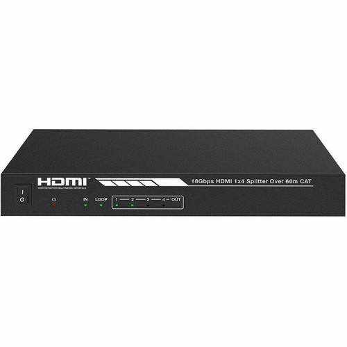 Monoprice Blackbird HDMI Splitter - 3840 x 2160 - 196.85 ft (60000 mm) Maximum Operating Distance - Blu-ray Player, Display - Audio - (Fleet Network)