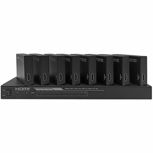 Monoprice Blackbird HDMI Splitter - 3840 x 2160 - 196.85 ft (60000 mm) Maximum Operating Distance - Blu-ray Player, Display - Audio - (Fleet Network)