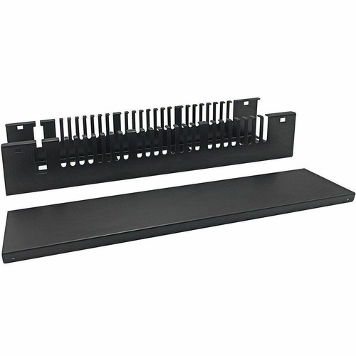 Monoprice 2U 19in Metal Rackmount Cable Management Panel - Rack Cable Management Panel - 2U Rack Height - Metal (42827)