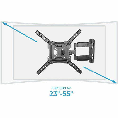 Monoprice 43207 Wall Mount for TV, Curved Screen Display, Flat Panel Display, Display - Black - 23" to 55" Screen Support - 77 lb g) - (43207)