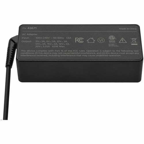 Monoprice 43671 65W Universal USB-C Power Delivery 3. 0 Laptop Charger - 2. 6 ft Cable - 120/230V AC Input