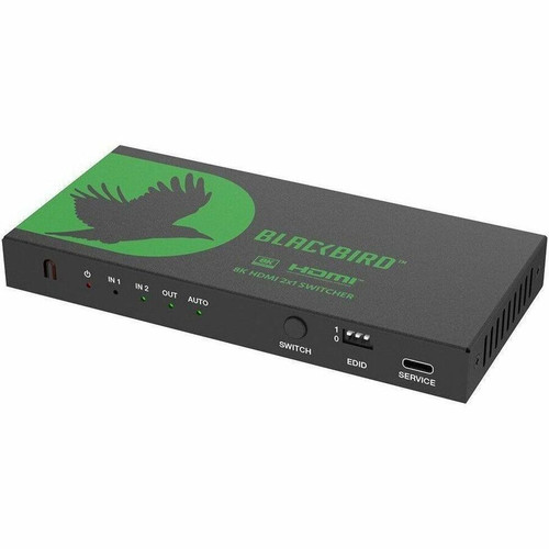 Monoprice Blackbird 8K60 2x1 Video Switcher with HDMI plus Audio Extraction, IR Remote Control - 7680 x 4320 - 4K, 4K UHD, Full HD, 8K (Fleet Network)