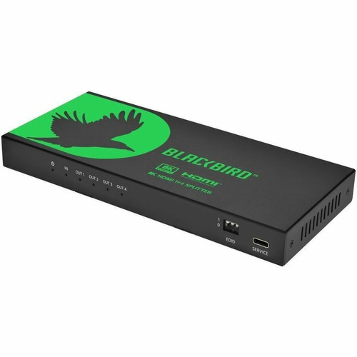 Monoprice Blackbird HDMI Splitter - 7680 x 4320 - Display - Audio Line Out - 1 x HDMI In - 4 x HDMI Out - USB (44437)