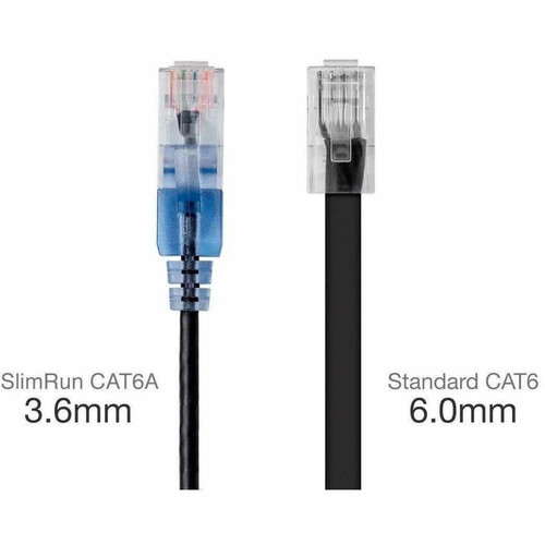 Monoprice SlimRun Patch UTP Category 6a Network Cable - 25 ft (7.62 m) Category 6a Network Cable for Network Device, Server - First 1 (44510)