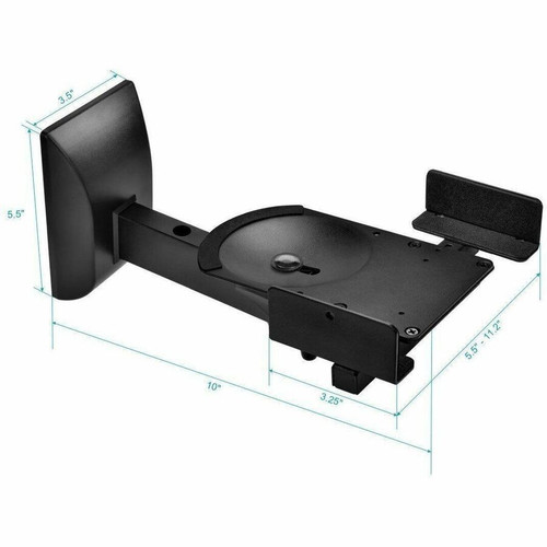 Monoprice Mounting Bracket for Speaker - Black - 55 lb (24947.58 g) Load Capacity - Rugged - Metal - 2 (44896)