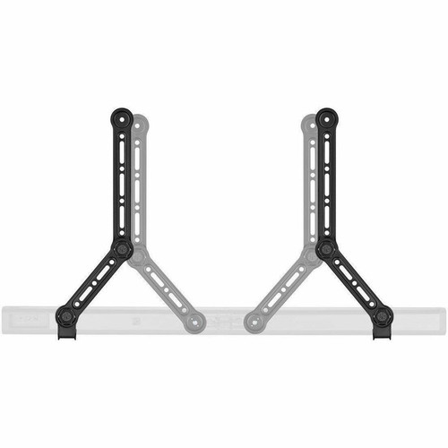 Monoprice Mounting Bracket for Soundbar, Display, TV - Black - Height Adjustable - 49" Screen Support - 33 lb (14968.55 g) Load - 75 x (44901)