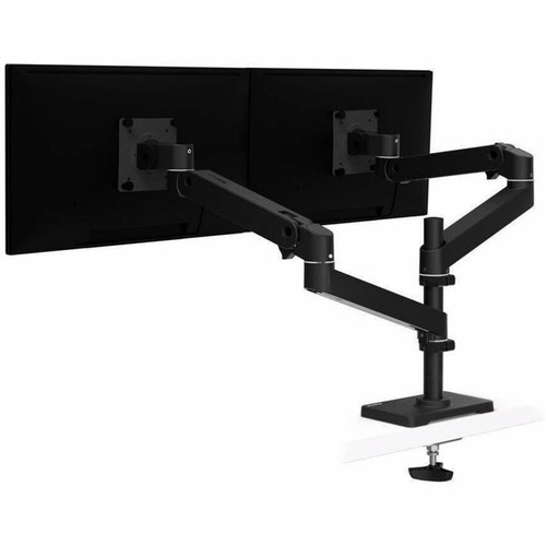 Ergotron Desk Mount for Monitor, LCD Display - Black - Height Adjustable - 2 Display(s) Supported - 24" Screen Support - 44 lb g) Load (Fleet Network)