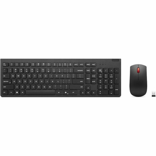 Lenovo 4X31R64499 Essential Wireless Combo Keyboard & Mouse Gen2 - Black - English Canadian - RF 2.4GHz - Slim - Spill-Resistant - 1600 DPI Optical