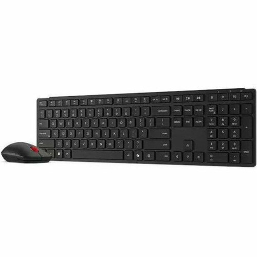 Lenovo 4X31S04810 Wireless Multi-Mode Pro Combo Keyboard & Mouse 6000 US English - Bluetooth/RF 2.4GHz - 4000 DPI - Eclipse Black