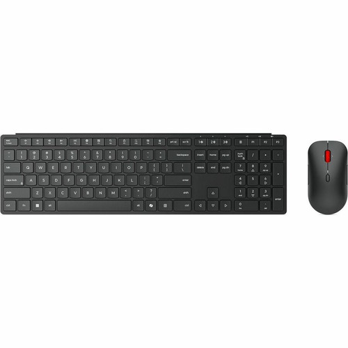 Lenovo 4X31S04823 Wireless Multi-Mode Pro Combo Keyboard & Mouse 6000 - French Canadian - Bluetooth/RF 2.4 GHz - Eclipse Black