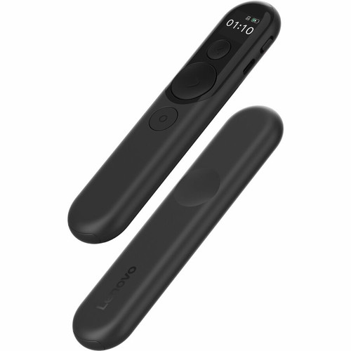 Lenovo Laser Rechargeable Presentation Remote - Laser - Wireless - Bluetooth/Radio Frequency - 2.40 GHz - Rechargeable - Black - USB C (Fleet Network)