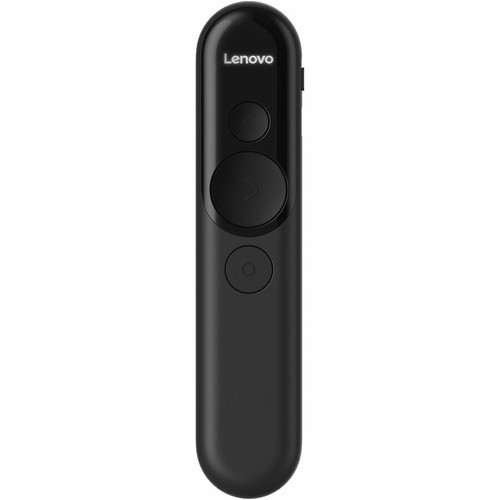 Lenovo Laser Rechargeable Presentation Remote - Laser - Wireless - Bluetooth/Radio Frequency - 2.40 GHz - Rechargeable - Black - USB C (4XW1S62315)
