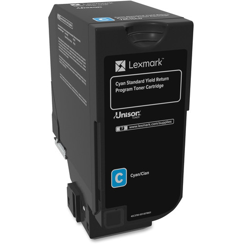 Lexmark Unison Original Toner Cartridge - Laser - Standard Yield - 7000 Pages - Cyan - 1 Each (Fleet Network)