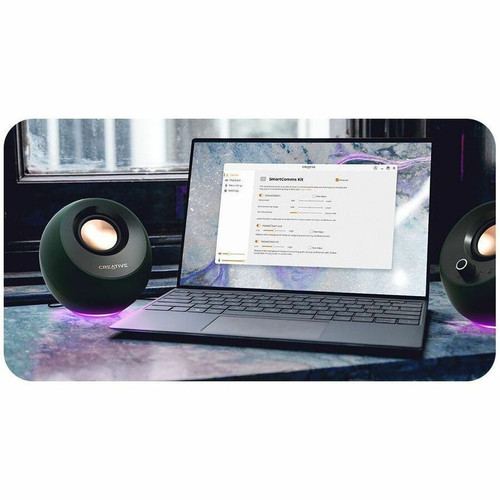 Creative 51MF1710AA000 Pebble Pro 2.0 Bluetooth Speaker System - 10W RMS - Black - Desktop