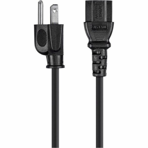 Monoprice 5291 Standard Power Cord - NEMA 5-15P to IEC C13 - 14 Gauge - 125V/15A - 3 ft Black