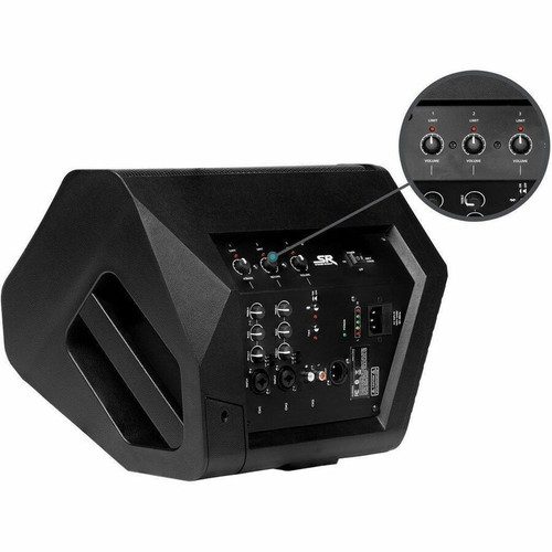 Stage Right D3 PRO Portable Bluetooth Speaker System - 120 W RMS - Wall Mountable, Pole-mountable - 60 Hz to 18 kHz - Battery - USB - (600064)