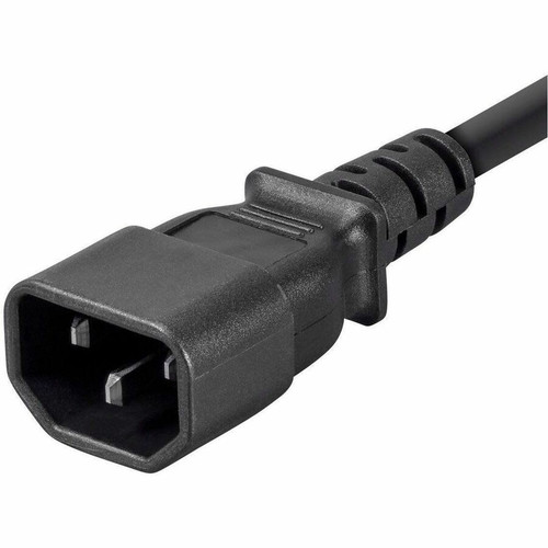 Monoprice 6448 Power Extension Cord - IEC 60320 C14 to C13 - 18 Gauge - 125V/10A - 6 ft Black