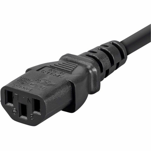 Monoprice Power Extension Cord - For Computer, Cabinet, UPS, Server, PDU, Monitor - 16 Gauge - 125 V / 13 A - Black - 15 ft (4.57 m) - (6455)