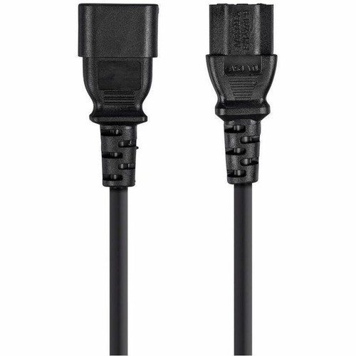 Monoprice Power Extension Cord - For Computer, Cabinet, UPS, Server, PDU, Monitor - 16 Gauge - 125 V / 13 A - Black - 15 ft (4.57 m) - (6455)