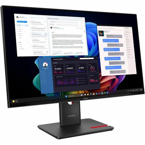 Lenovo 64AFGAR2US ThinkVision T27UD-40 27" 4K UHD IPS Monitor - 3840 x 2160 - 60Hz - 350 cd/m² - HDR10 - USB-C Hub - VESA Mount - Eclipse Black