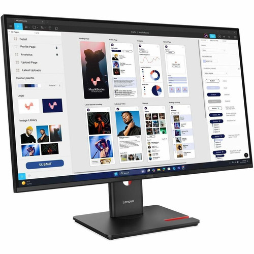 Lenovo 64B0GAR1US ThinkVision T32UD-40 32" 4K UHD IPS LED Monitor - 31. 5" Viewable - 350 cd/m² - HDR10 - 60 Hz - Eclipse Black