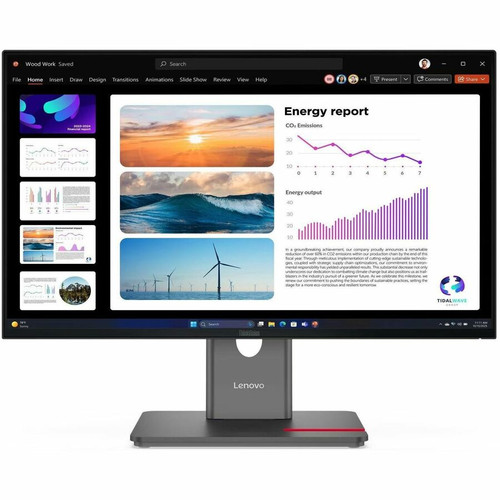 Lenovo ThinkVision P24Q-40 24" Class WQHD LED Monitor - 16:9 - Raven Black - 23.8" Viewable - In-plane Switching (IPS) Technology - - (Fleet Network)