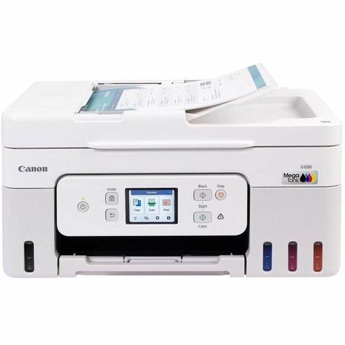 Canon PIXMA G4280 Wireless MegaTank Inkjet Multifunction Printer - Color - White - Copier/Printer/Scanner - 4800 x 1200 dpi Print - - (Fleet Network)