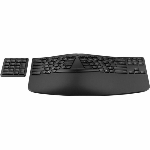 HP 960 Ergonomic Wireless Keyboard (7E755AA) - Wireless Connectivity - Bluetooth/RF - Compact - 32.81 ft (10000.49 mm) - 2.40 GHz - A (7E755AA#ABA)