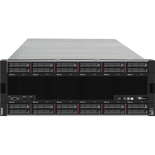 Lenovo 7X12A02XNA ThinkSystem SR950 4U Rack Server - 8x Xeon Platinum 8260 2. 40GHz 24-Core - 256GB TruDDR4 - 24 x 2. 5" Hot-Swap Bays - 10GbE